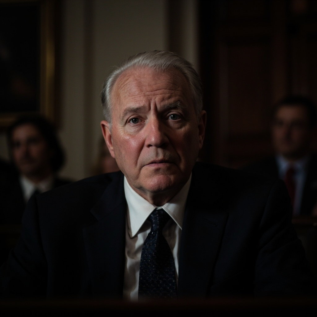 A dignified official portrait of a government official in a dark suit against a neutral background