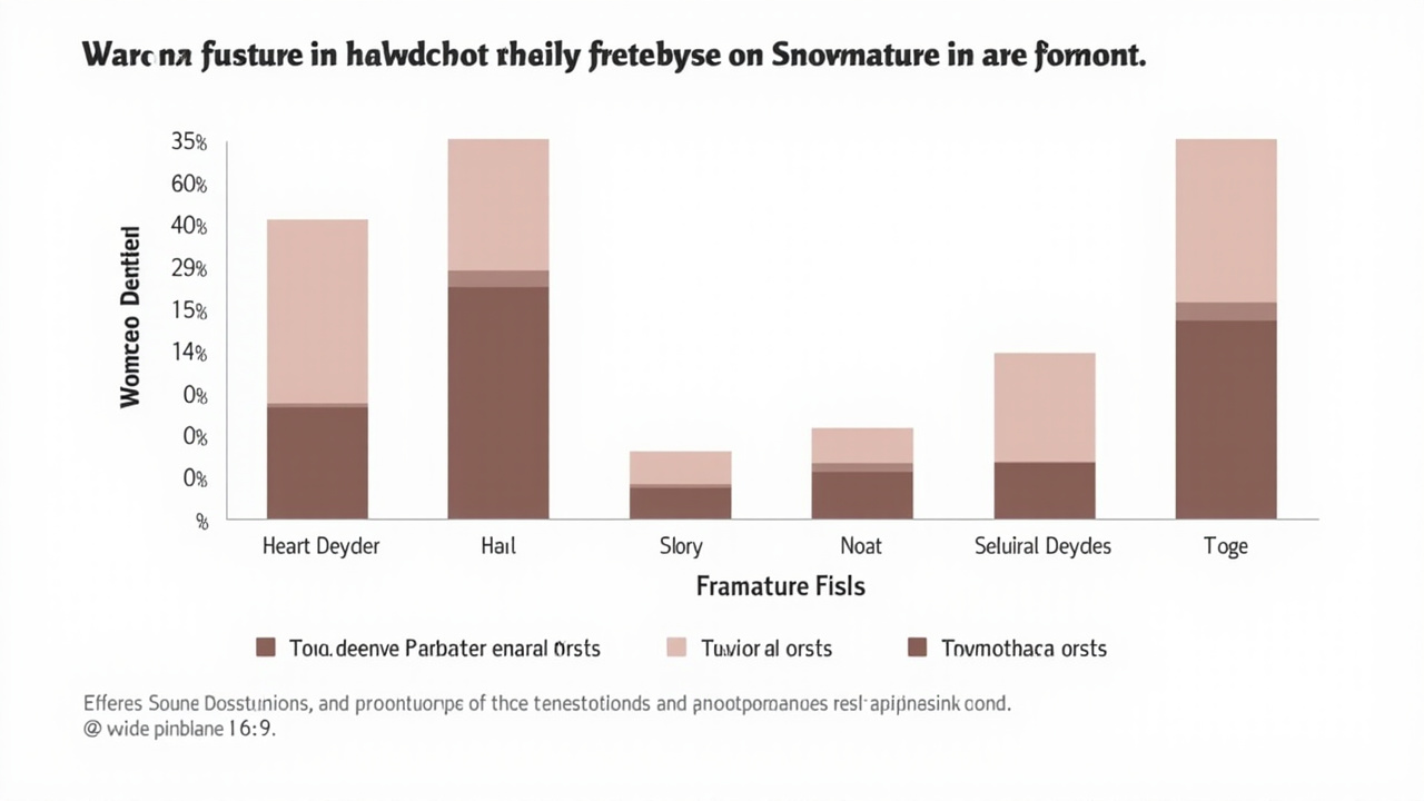 A bar chart comparing lifetime coronary heart disease risk between women with premature menopause and those with typical menopause onset