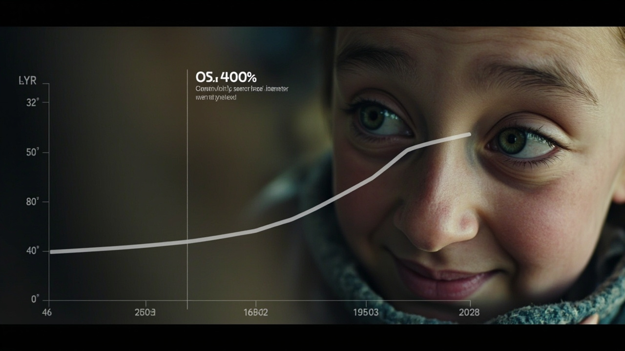 A rising trend line labeled 'Ozempic face search interest' showing a 4600 percent increase in search volume over two years