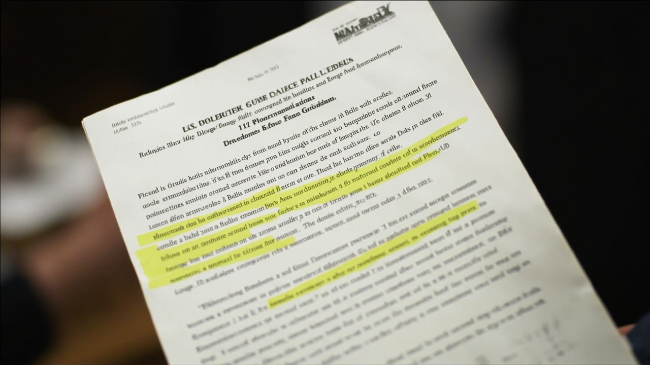 U.S. District Judge Paul Friedman's 40-page ruling document with highlighted passages citing First and Fifth Amendment violations