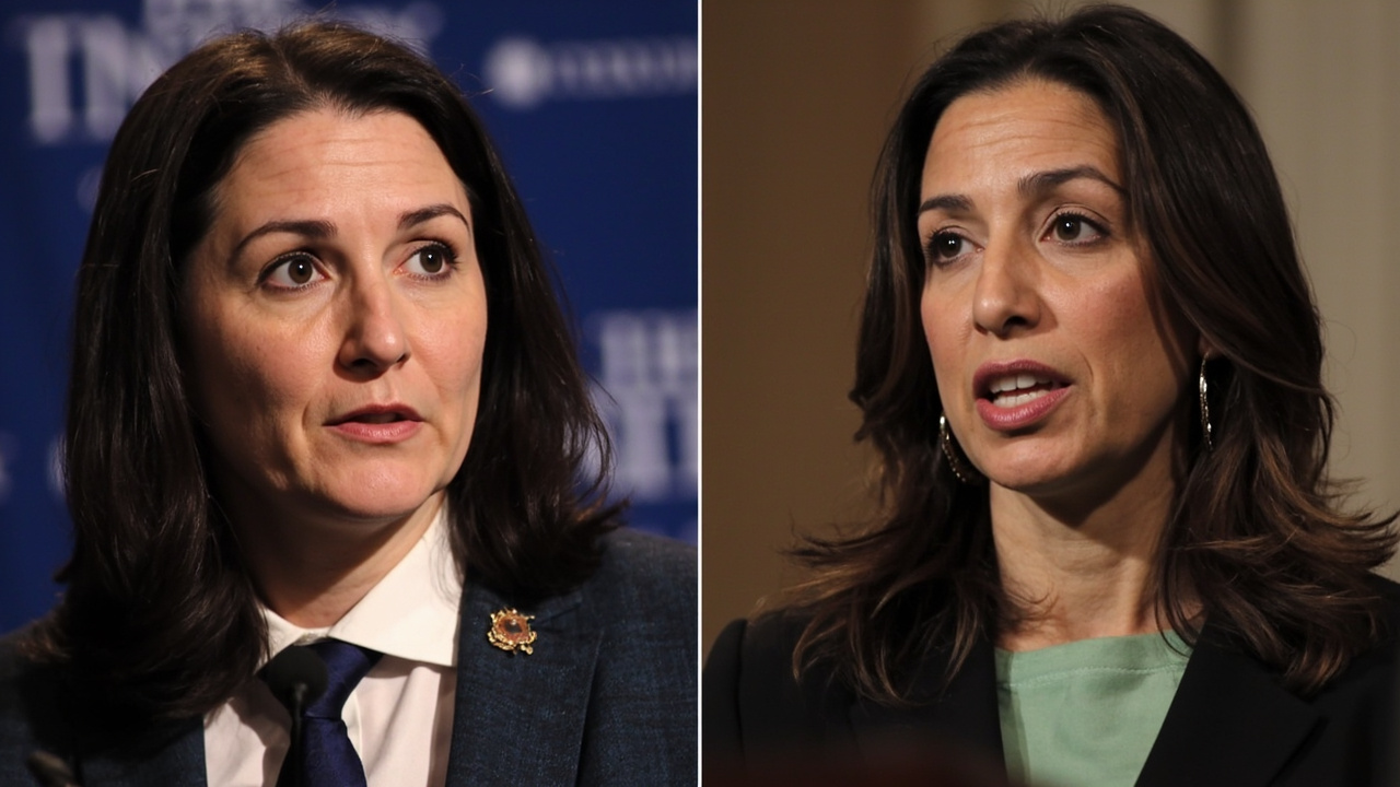 Split image of Representative Lauren Boebert and Representative Ro Khanna each speaking at congressional press conferences about opposing the war supplemental