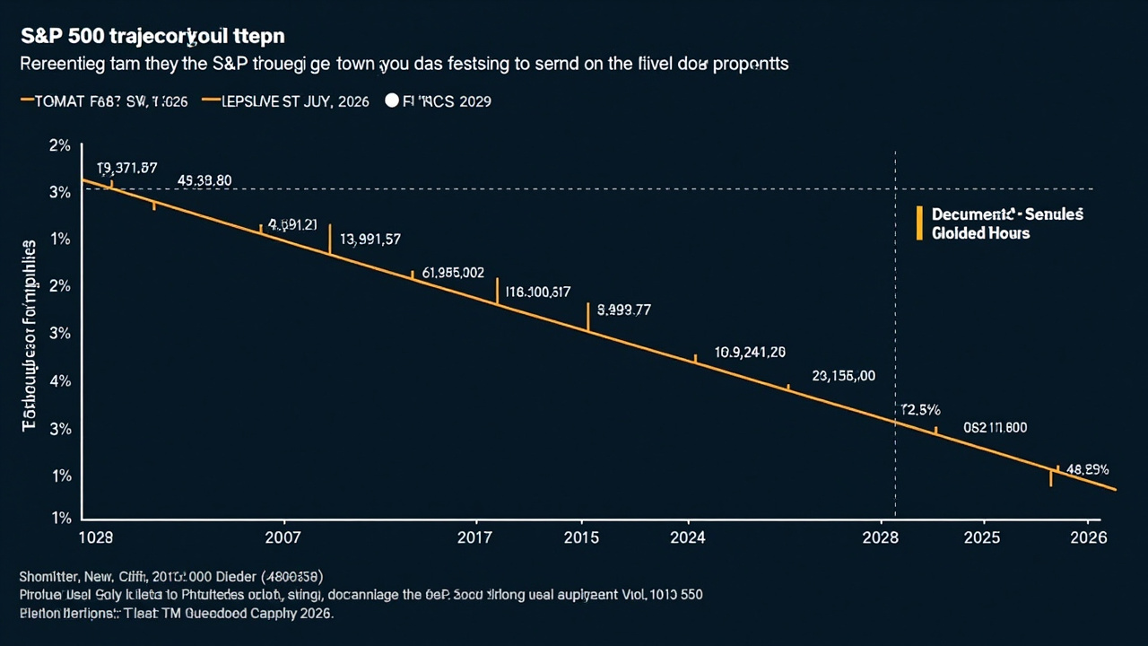 A line chart showing the S&P 500 trajectory from February 28 through March 20, 2026, with a steady downward slope marked with weekly loss percentages