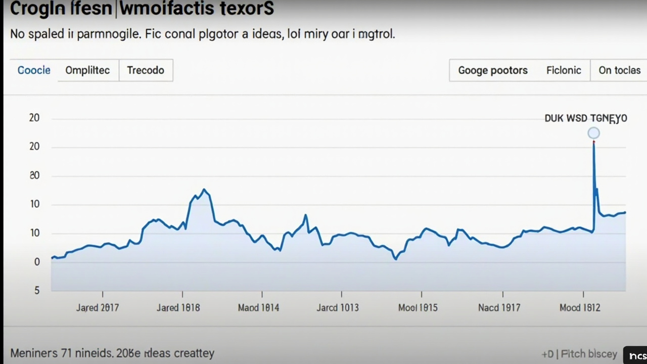 A line chart showing Google Trends data for 'war anxiety' spiking sharply in late February and March 2026