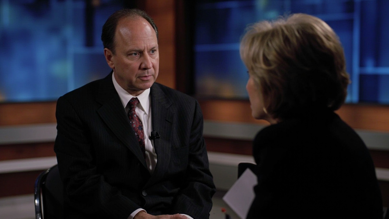 Treasury Secretary Scott Bessent seated across from Kristen Welker on the Meet the Press set