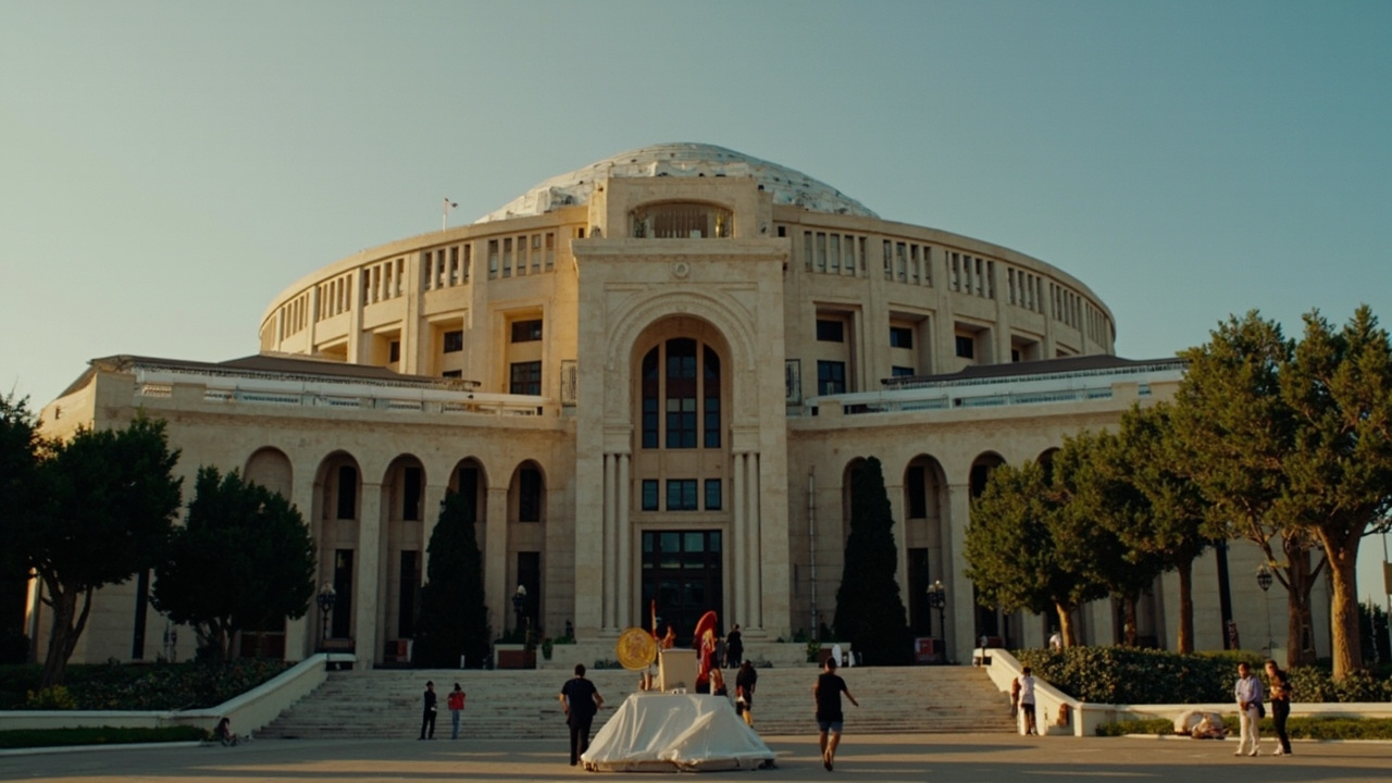 The Lebanese parliament building in Beirut as diplomatic tensions with Iran come to a head