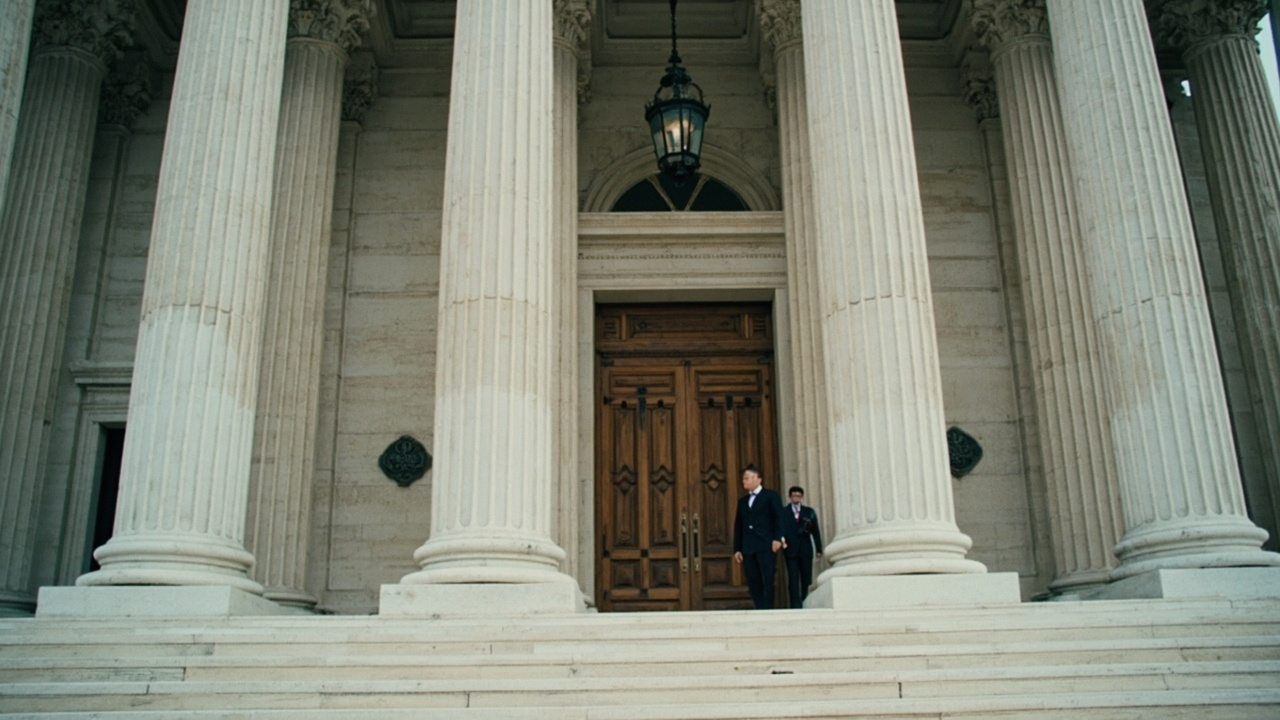 Supreme Court building exterior with closed doors on opinion day
