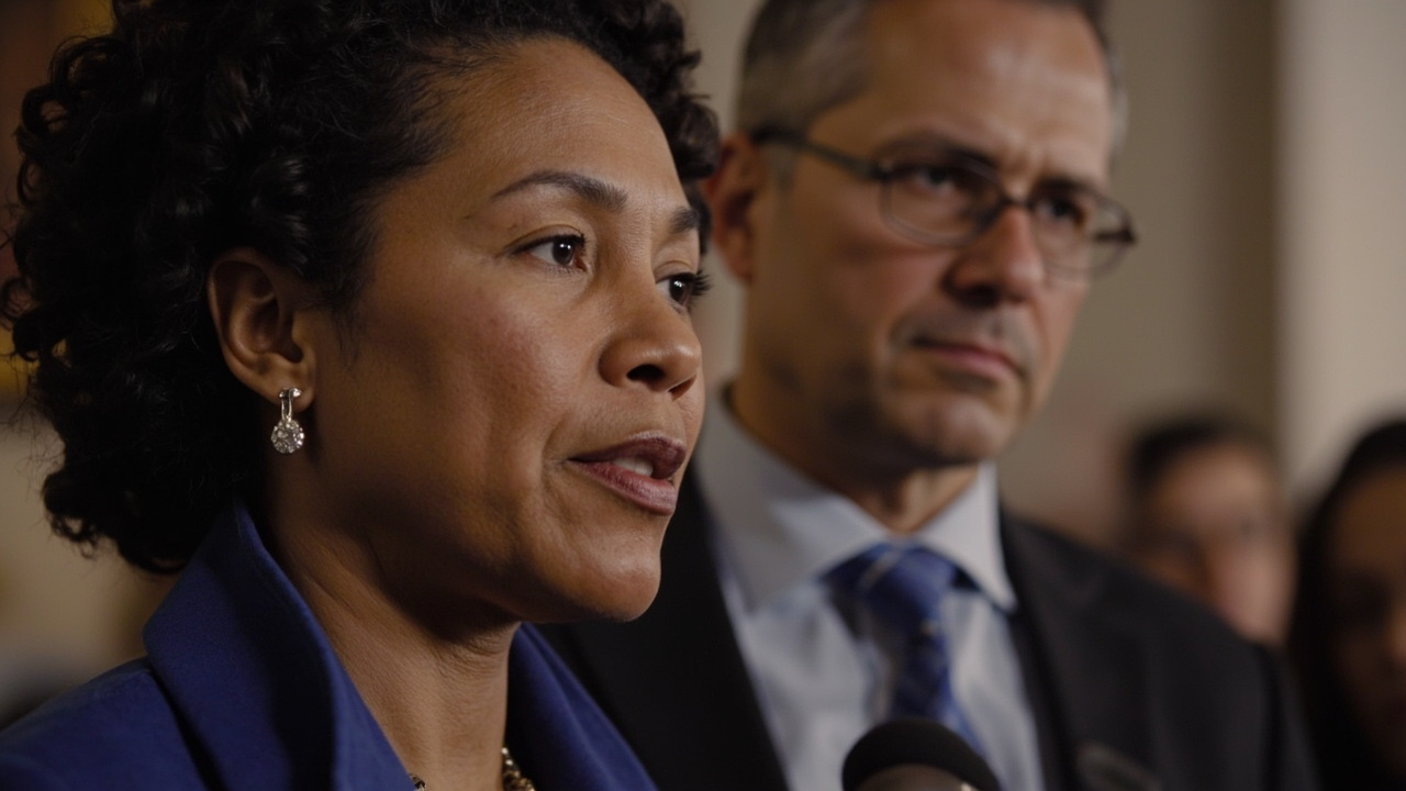 Kansas City Congresswomen Sharice Davids and Emanuel Cleaver at press conference