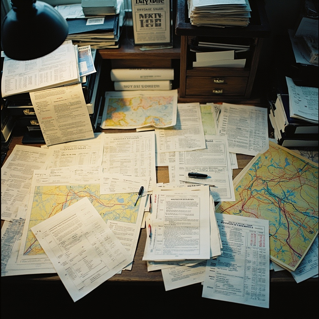 A dark infographic-style composition showing scattered dollar bills, a calendar page marked 'Day 30', oil barrels, and a map of the Persian Gulf