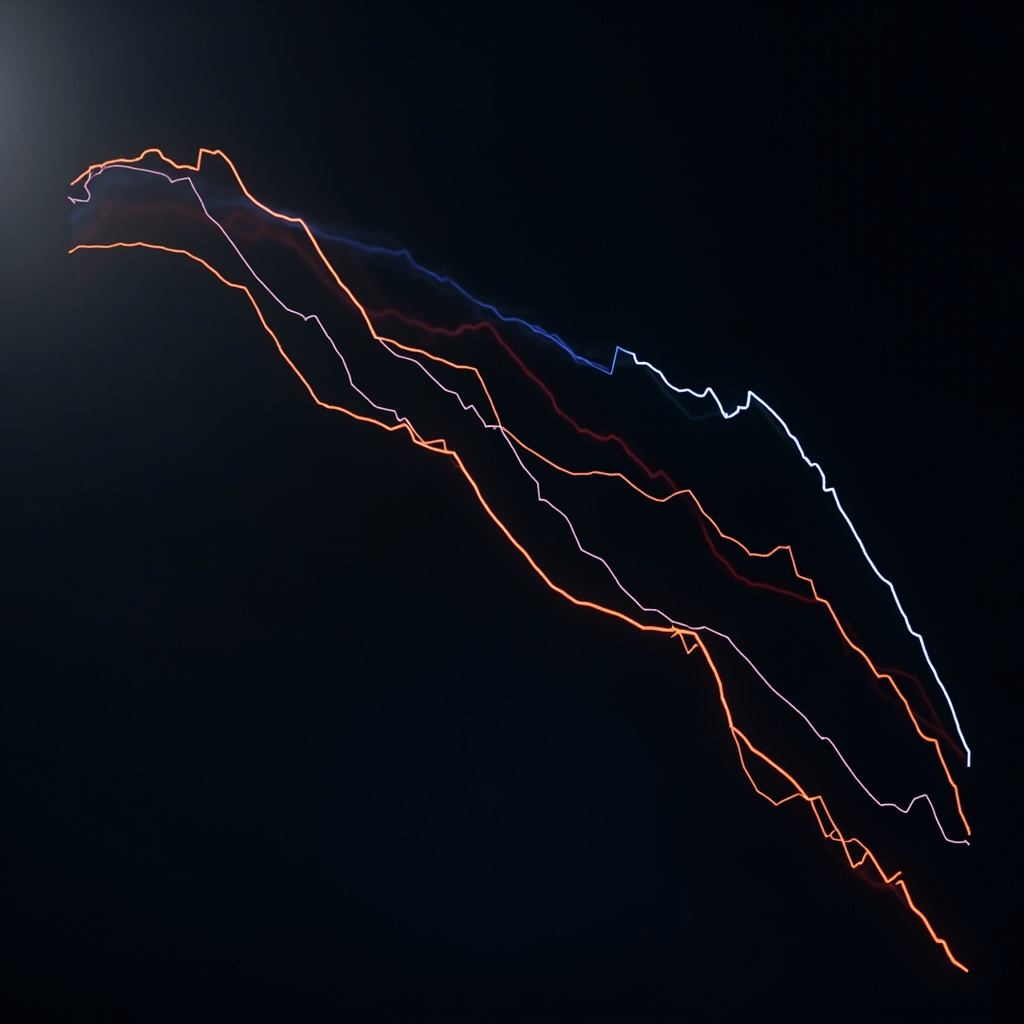 Data visualization chart showing democracy index scores declining across multiple countries over twenty years