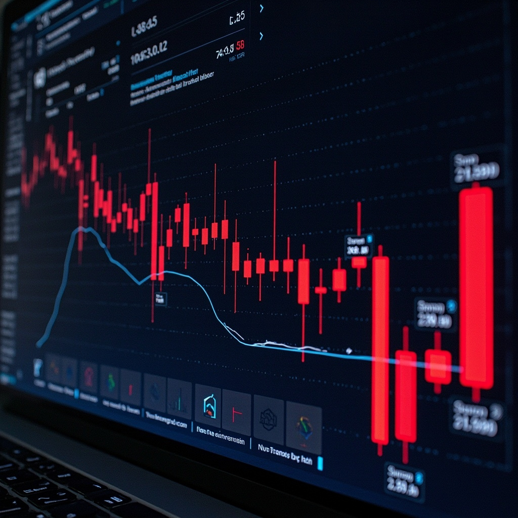 Stock chart showing Micron and SanDisk steep declines on March 30