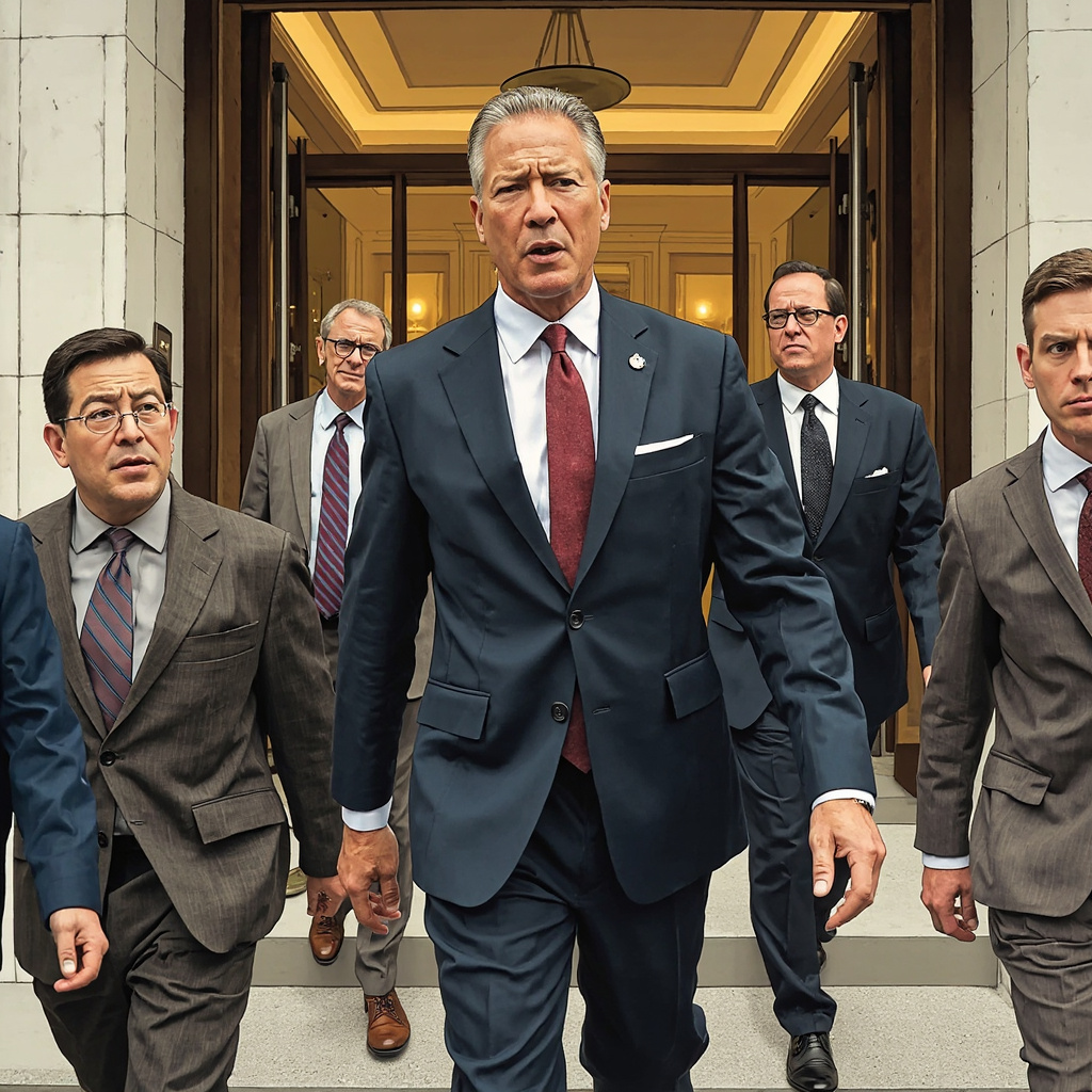 Don Lemon walking out of a federal courthouse