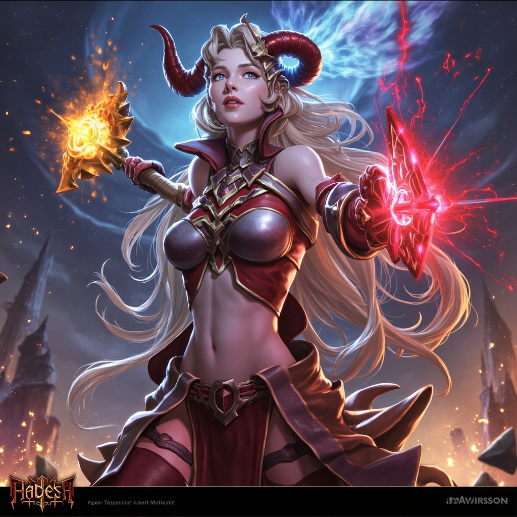 Hades II game art featuring Melinoe with magical weapons