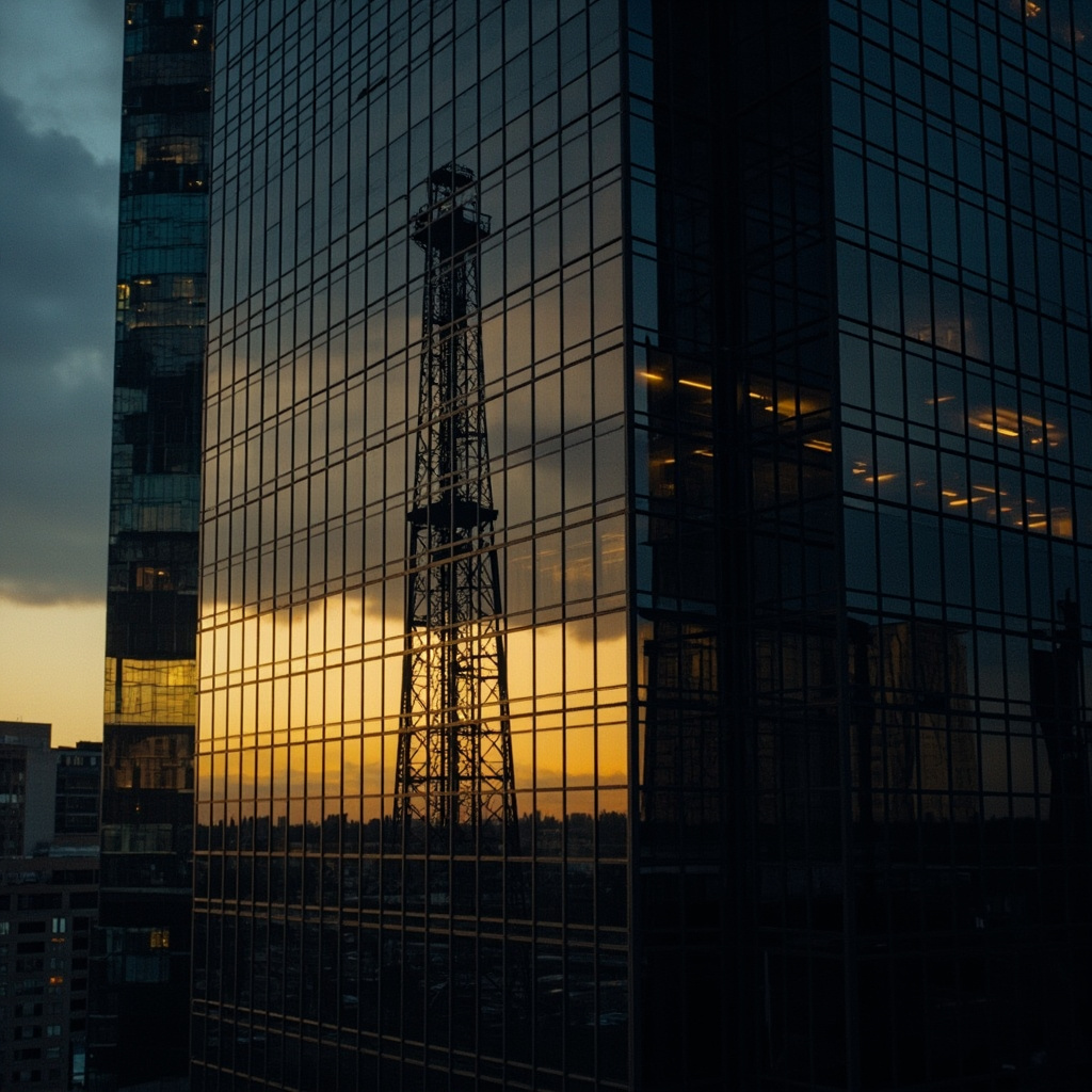 Oil barrel price chart climbing steeply toward a red line marked at $150 with recession warning label