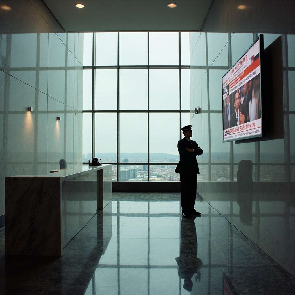 Grid of 18 corporate logos with the IRGC statement overlaid