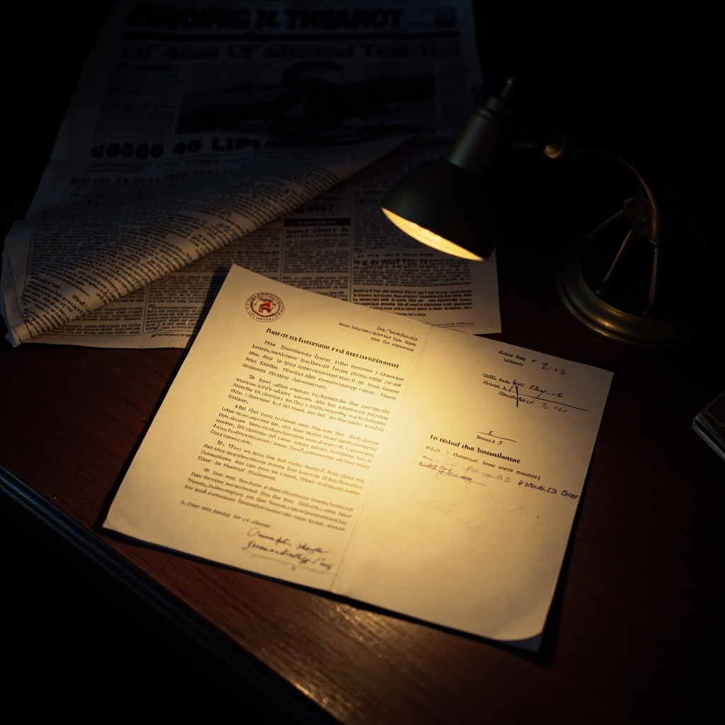 Split screen showing text of Pezeshkian's open letter alongside a still from Trump's prime-time address