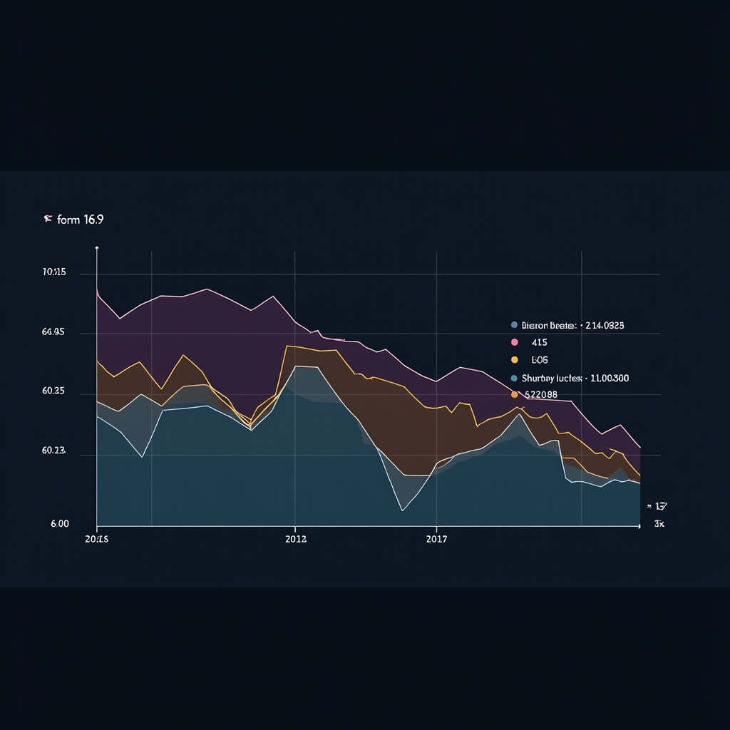 Three overlapping line charts showing declining democracy scores for the United States