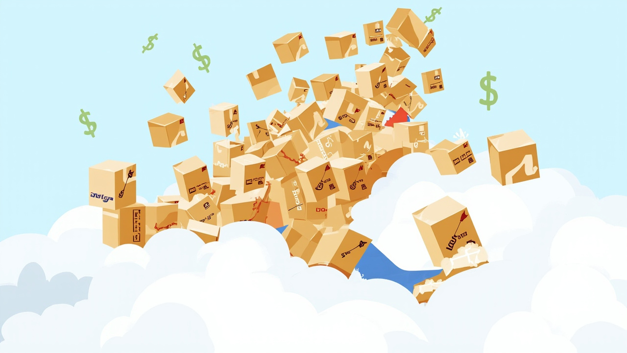 Infographic showing fuel surcharge percentages stacked by carrier: FedEx Freight 49.8%, UPS Ground 21-34%, USPS 8%, Amazon FBA 3.5%