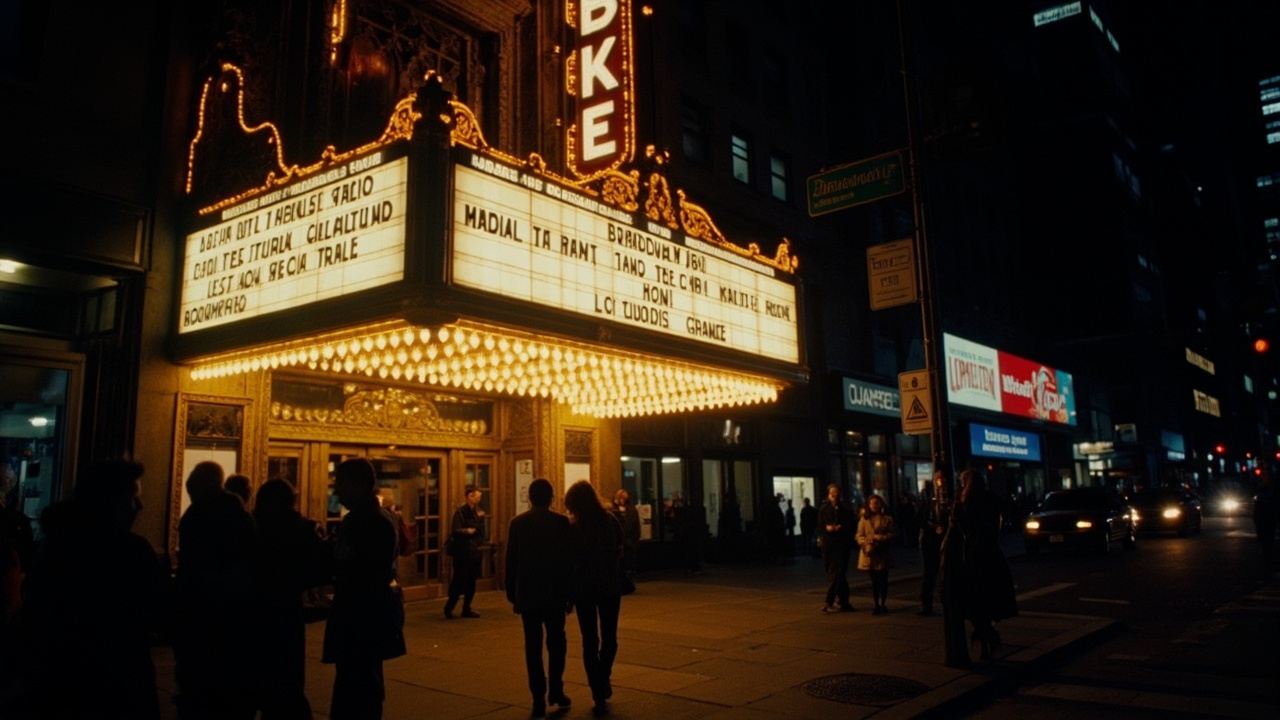 The Winter Garden Theatre marquee lit up at night displaying Death of a Salesman with Nathan Lane's name above the title