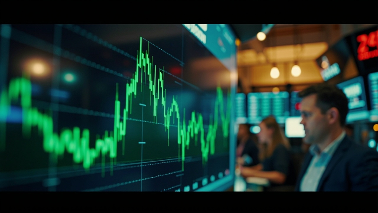 Bitcoin price chart showing sharp green spike