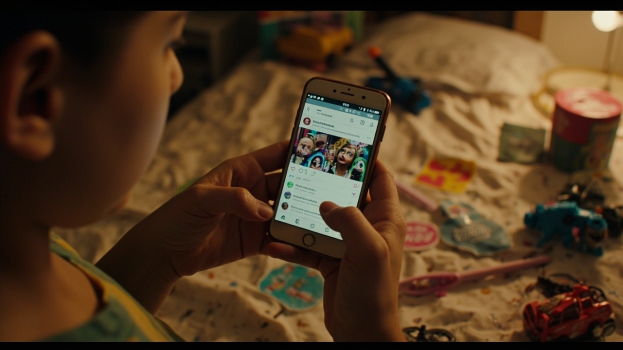 A phone screen showing TikTok with 2016-era memes and throwback content