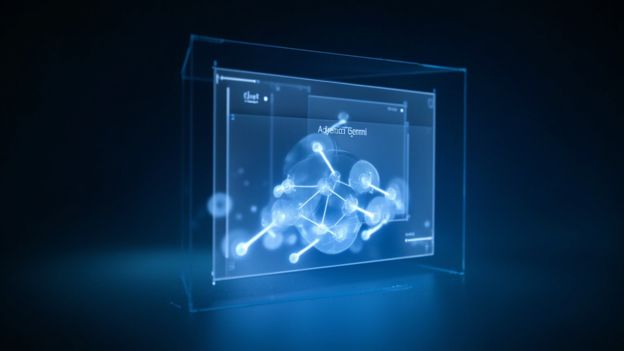 A 3D molecular model rendered inside a Gemini chat interface
