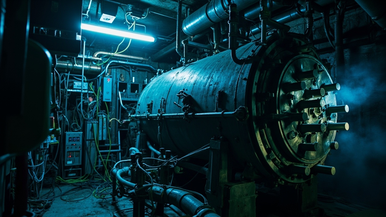 The SuperCDMS detector in its underground laboratory at SNOLAB