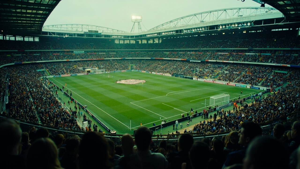 An aerial view of Selhurst Park stadium in south London before kickoff