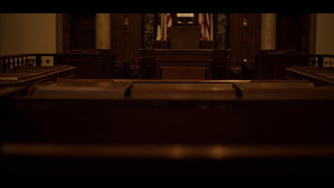 The U.S. Senate chamber with empty desks and the presiding officer's chair