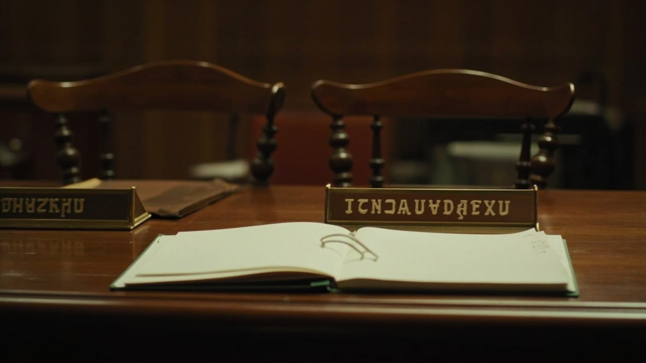 A polished wooden table in an Islamabad government room, two sets of nameplates unfilled, notepads untouched, a closed folder of talking points