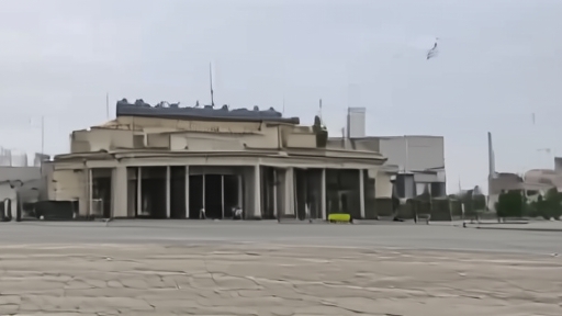 The exterior of the Chinese Ministry of Foreign Affairs building in Beijing under a gray morning sky