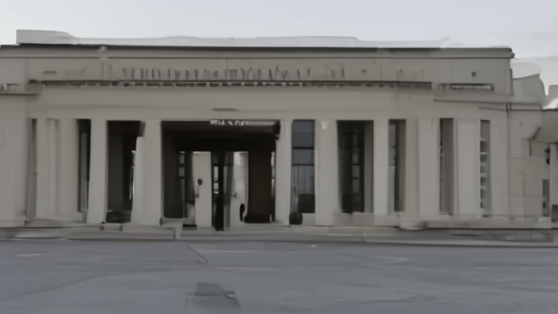 Exterior of the U.S. District Court for the District of Maryland in Greenbelt, late afternoon, the federal seal over the entrance.