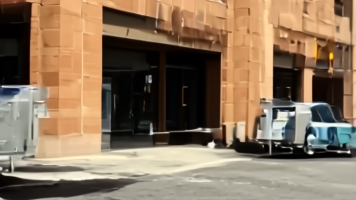 The CBS Broadcast Center on West 57th Street New York, a mid-afternoon exterior with an idle production truck parked at the loading dock
