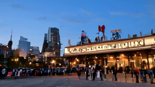 Exterior of Little Caesars Arena in Detroit at dusk, marquee lighting visible against a spring sky