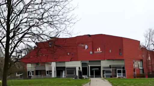 3M corporate headquarters in Maplewood, Minnesota on a cool April morning, red-brick administrative building with the company logo, employees arriving at the lobby entrance