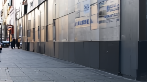 The CBS Broadcast Center exterior on West 57th Street on a Thursday afternoon, a Skydance corporate banner partially visible on a loading dock, one worker crossing the sidewalk in late light.