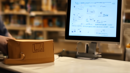 A pharmacy counter monitor showing a GLP-1 label summary on a Thursday afternoon, an open prescription box beside it, a pharmacist's hands out of frame.