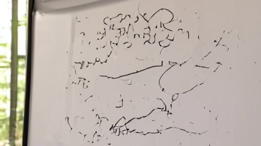 A whiteboard in a Silicon Valley conference room with two option-value diagrams sketched in black marker — one labelled $60B acquisition, one labelled $10B floor.