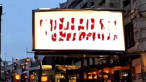 Arthouse cinema marquee lit with the Mother Mary title and A24 logo alongside the day's limited-release titles.