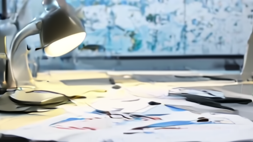 Climate model plots and field notes on a research desk