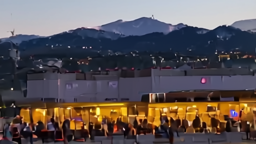 Delta Center exterior in Salt Lake City lit for a Utah Mammoth playoff game with fans gathering on SeatGeek Plaza.