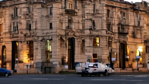 Exterior of the Petrovka 38 detention facility in central Moscow at dusk.