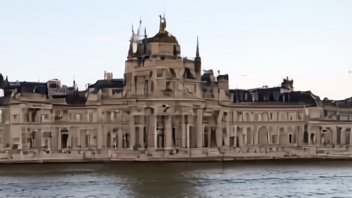The Paris Palais de Justice exterior with the Seine in the foreground