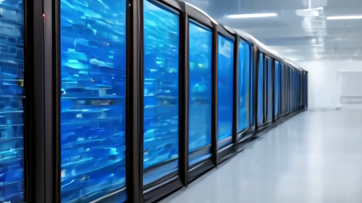 Server racks of Huawei Ascend supernodes in a Chinese data center hall