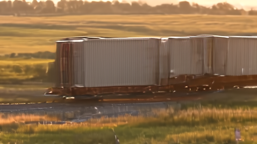 A Norfolk Southern intermodal train passes a rural eastern Ohio crossing at golden hour.