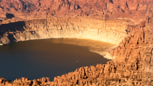 Glen Canyon Dam below Lake Powell's low-water bathtub ring