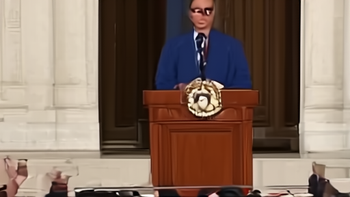 President Sheinbaum at a mañanera podium before reporters