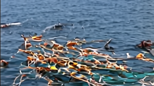 Marine responders handling tagged fishing line and buoys during a disentanglement drill