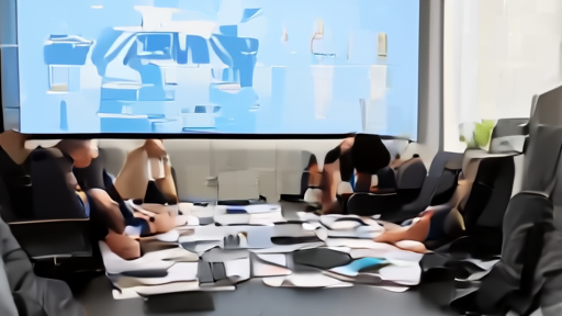 Startup boardroom with design diagrams and conflict paperwork