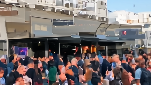 Fans checking concert ticket availability outside a stadium box office