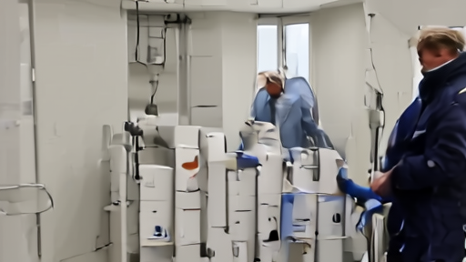 MRI technicians inspecting helium equipment in a hospital suite